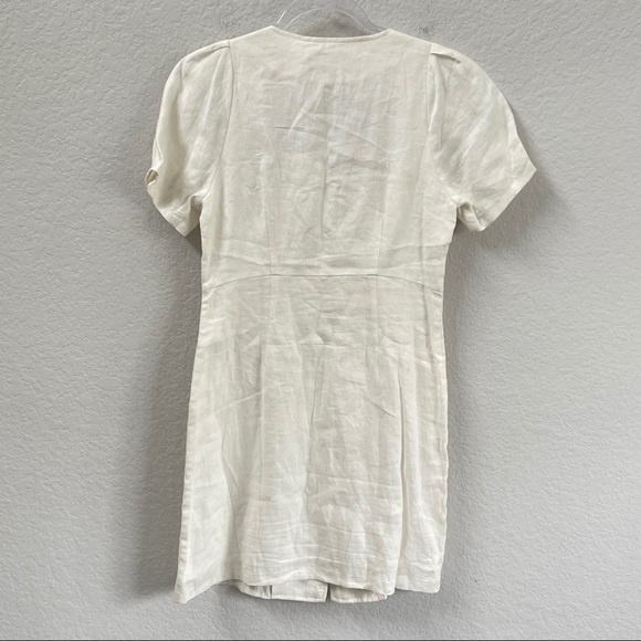 Hansen & Gretel Theodore Mini Dress White Linen - Picture 4 of 6